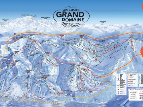 Les Saises Piste Map